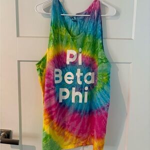 Colorful Pi Beta Phi Tie-Dye Tank